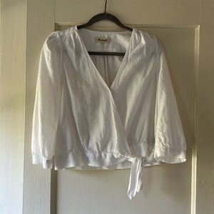 Madewell Linen wrap top